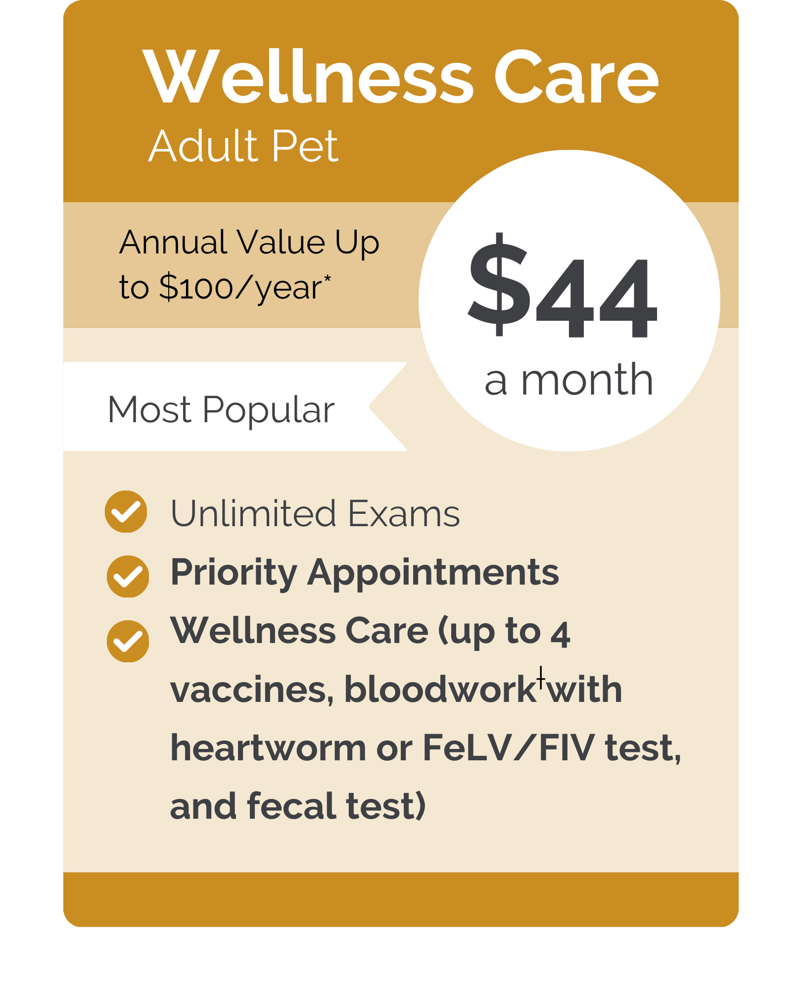 East Ridge VIPet Plan_pricing_Wellness